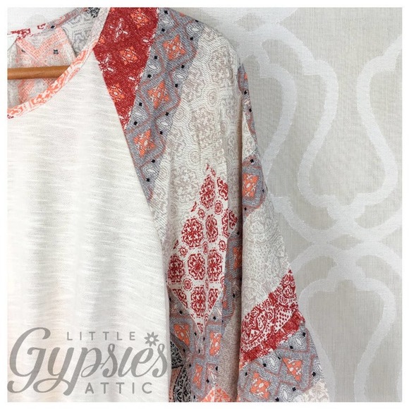 Big Bell Patchwork Sleeves Bohemian Top - Picture 6 of 12